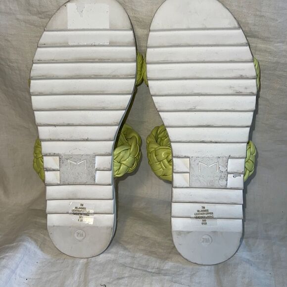 MARC FISHER LTD Jaimee Lime Green Braid Strappy Sandal - Picture 7 of 10